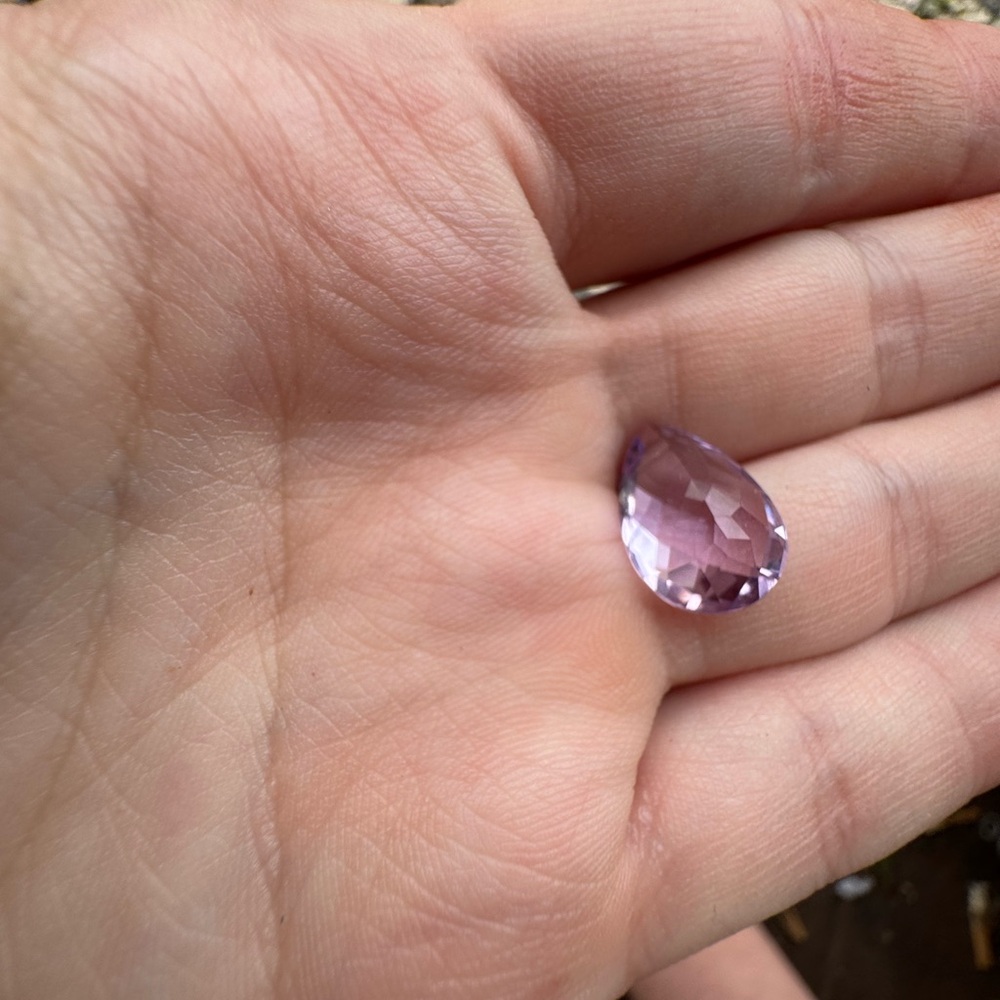 5.25ctw genuine pear amethyst loose in gem jar - Picture 7 of 15